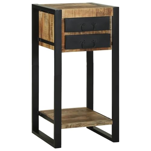 Mesa de madera de mango maciza y acero de alta calidad artesanal 2