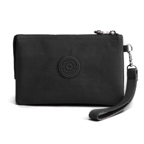 Listado de Carteras y monederos para Mujer Top 10. 46 Monedero de Mujer, Cartera para Mujer, 5 Compartimentos, Diseño con Cremallera para Evitar Caídas, Gran Abertura para Acceder Fácilmente a los Objetos, con una Correa para la...