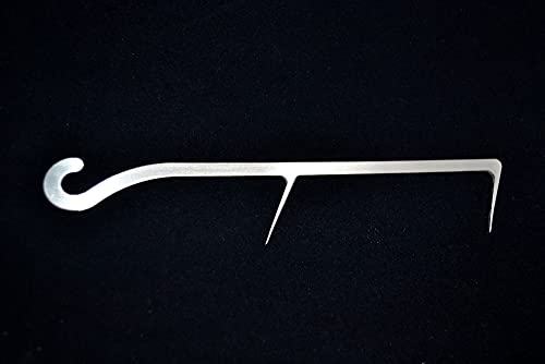 Oxnfeia® Ganchos para ahumar, 10 unidades, de acero inoxidable, 12 mm de diámetro, para carne, pescado, trucha, carne Cover