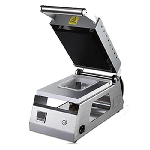 Sellador térmico comercial para bandejas de carne, máquina semiautomática de envasado de alimentos, dispositivo de sellado manual de cajas para llevar, sellador manual de bandejas de contenedores de