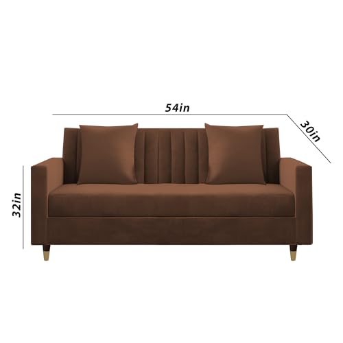 Image of Casaliving Garcia 3+2+1 Seater Sofa Set for Living Room (Brown Colour) Premium Fabric Sofa
