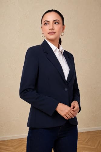 Image of SaintX Women's Premium Formal Blazer | Fully Lined | Regular Fit | 4-Way Stretchable Ultra-Light Fabric | Fashion-Forward | Office /Meetings (WB01)