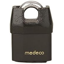 Medeco M3 5/16" Shrouded Boron Padlock, 3/4 Shackle Clearance, Indoor/Outdoor