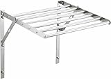 YILDEX Portasciugamani Asciugatrice da parete Asciugatrice a forbice in acciaio inox Asciugatrice da parete estensibile Salvaspazio Compatto e robusto Balcone per interni ed esterni Patio,60CM