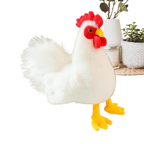 Genérico Pollo de Peluche | Juguetes realistas y - Animales de Peluche abrazables decoración de Escritorio,para Niños, Adultos, Oficina, Salón, Dormitorio, Estante, Sillón, Coche, de Cumpleaños