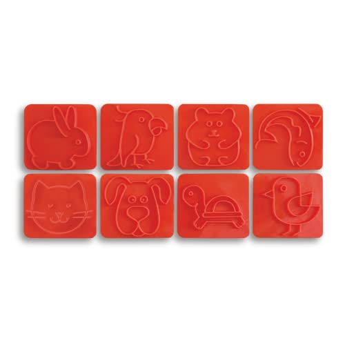 Kit de Carimbo Pets com 8 Peças, Nig Brinquedos