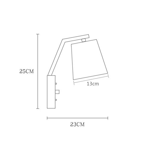 Lámparas de pared modernas E27 aplique madera interruptor pasillo interior 8