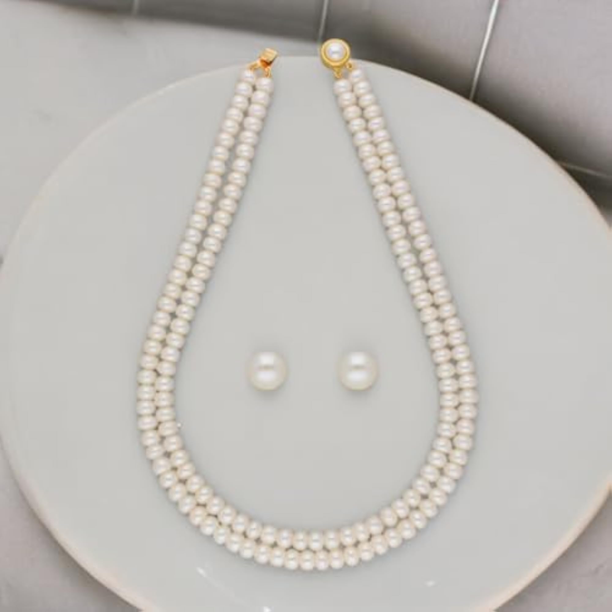 Gold-Plated Multi-Strand Necklace for Women