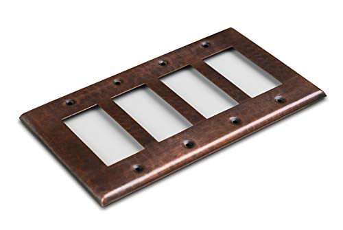 Placa de interruptor Monarch Abode de cobre puro, embellecedor de pared de lujo hecho a mano 7