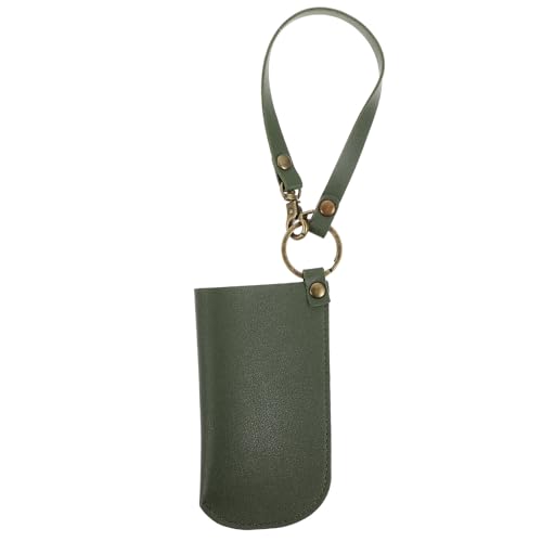 Abaodam Funda para Botella Pulverizadora de 60 Ml en Pu Verde Llavero, Resistente al Agua y Portátil para Salidas al Aire Libre