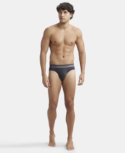 Image of Jockey US59 Men's Super Combed Cotton Elastane Stretch Solid Brief with Ultrasoft Waistband