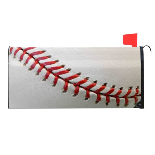AUUXVA Sport Ball Baseball Magnetic Mailbox Cover Special Baseball Print Mailbox Wraps Post Letter Box Cover for Home Garden Yard Courtyard Outdoor Decorations Standard Size 18
