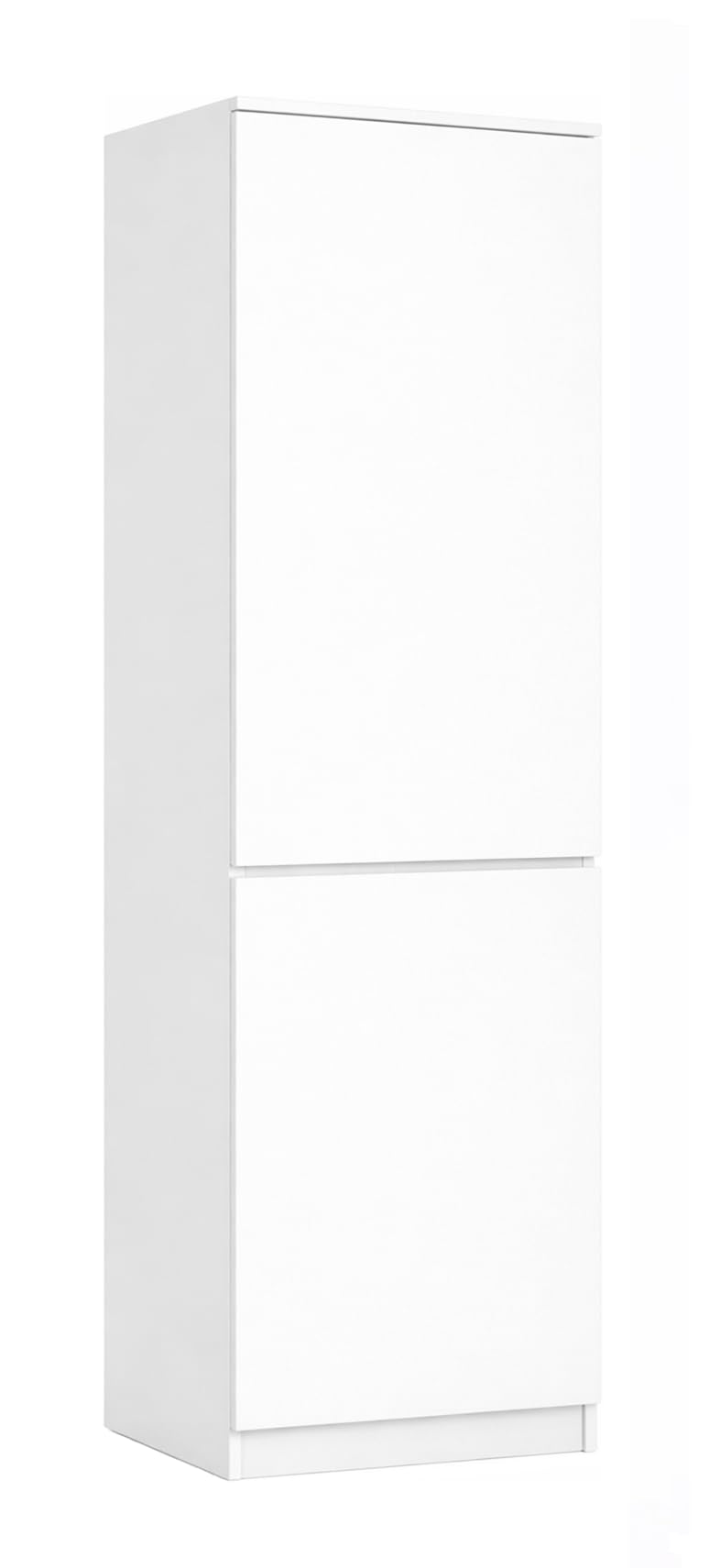 Mehrzweckschrank Garderobenschrank Kleiderschrank mit 2 Türen und 5 Fächern Universeller Schrank für Büro und Zuhause 180,5x50x40cm (Weiß)