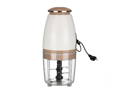 Image of Electric Vegetable Chopper for Kitchen 700ml | 350W One-Touch Food Processor | 4 Stainless Steel Blades | Chopper for Onion, Garlic, Vegetables, Fruits, Nuts, & Baby Food | Low Noise | Easy to Clean