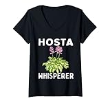 Damen Hosta Whisperer Garden Gardener Shade Loving Staude T-Shirt mit V-Ausschnitt