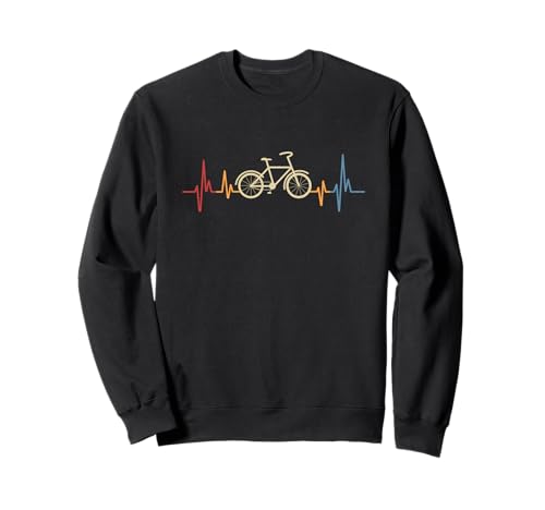 Bicicleta Vintage Ciclista Heartbeat Racing Line Bike Sudadera
