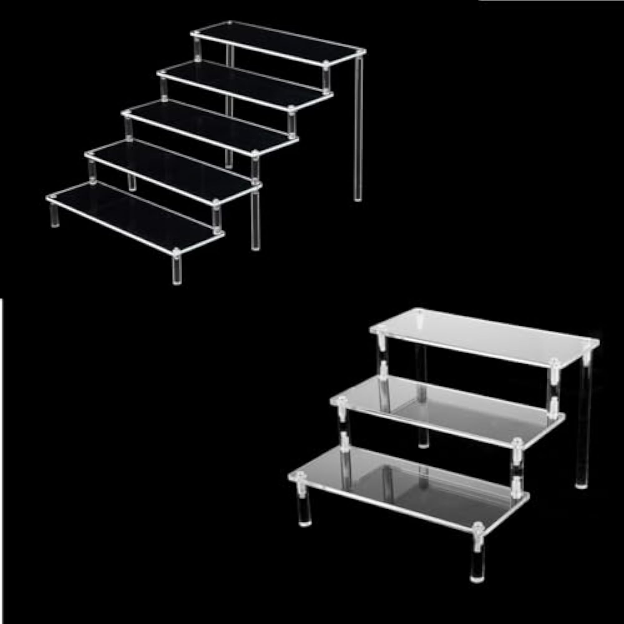 Pack of 2 Tier Acrylic Rack Perfume Makeup Organizer