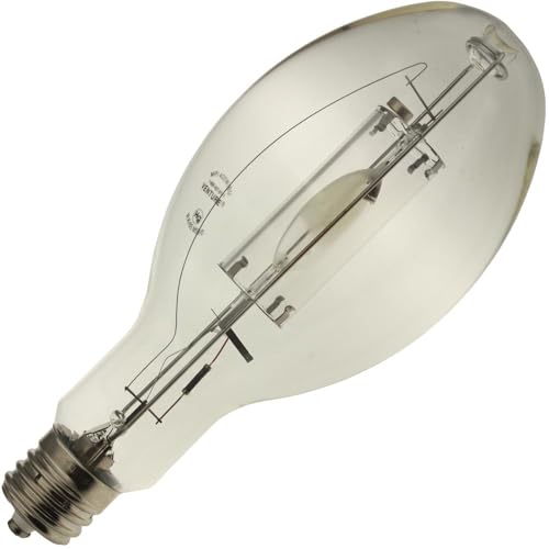 Industrial Performance MPI400W/BU – 400W Metal Halide HID Lamp, EX39 Base, BT37 Clear Bulb, 3800K Bright White High Intensity Discharge Replacement Light Bulb