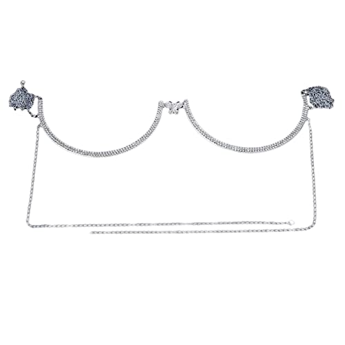 HUIFACAI Sujetador de mariposa para mujer, sujetador de soporte, joyería para el cuerpo, bikini sexy, adecuado para circunferencia del pecho inferior a 110 cm, diamantes de imitación, sin piedras