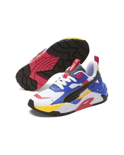 PUMA Kids Girls Rs-Trck Primary Lace Up Sneakers Shoes Casual - Blue, Red, White, Yellow - Size 5.5 M