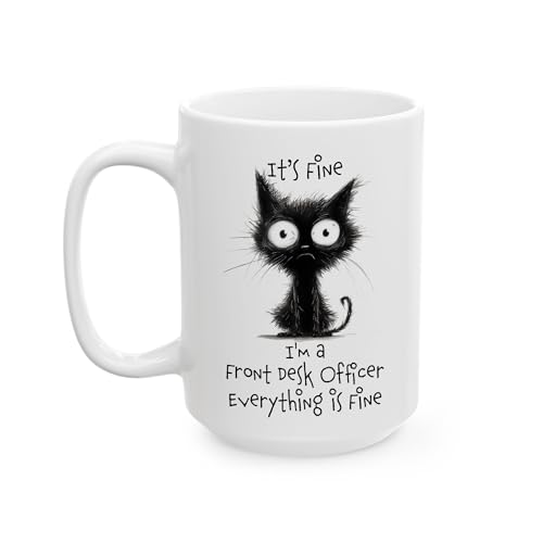 DesiDD Funny Front Desk Officer Mug 15oz
