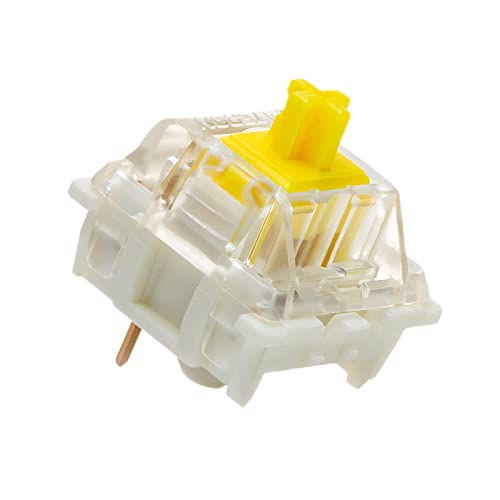 Commutateurs pré-lubrifiés pour clavier mécanique linéaire jaune Gateron G Pro 3 broches lot 105