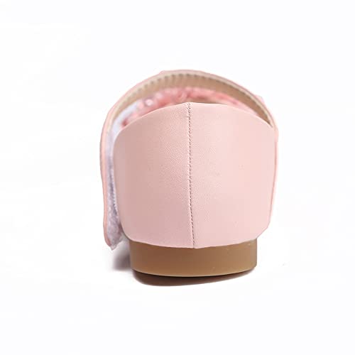 Little Girl's Adorable Mary Jane Slip on Ballerina Flats Flower Girls Party Princess Dress Shoes3