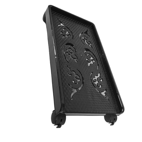 POPETPOP Support Tour Ordinateur roulettes avec Frein Chariot Mobile pour Unité Centrale Base Stable et Ventilée Support de Sol Robuste pour PC Bureau