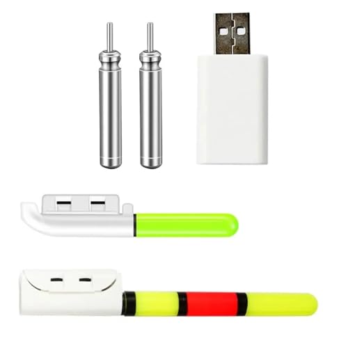 CAUNLA Fishing Glow Sticks with Rechargeable Battery LED Night Fishing Poles for Fishing Glow Lamp