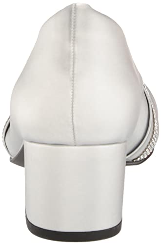 Easy Street Women's Millie Pump, Silver Satin, 7.5 #TOP2