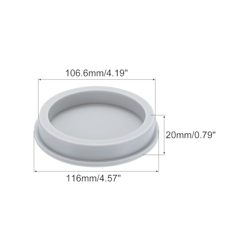 Image of MECCANIXITY High Temp Silicone Plug Mount Dia 106.5mm /4.19 Inch T Shaped Rubber Stopper Hole Plugs for Powder Coating Plating Waterproof Sealing Plugs Grey Pack of 1(OD 116mm /4.57 Inch)