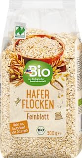 Płatki owsiane cienkie liście 500 g marka DM Niemcy kompatybilna z dmbio - Haferflocken Feinblatt 500 g