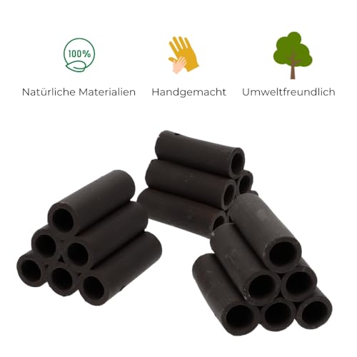 GarPet Aquariendeko Pyramide 6er Garnelenröhre Aquarium Deko Garnelen Garnelenhöhle Krebshöhle Welsröhre Laichröhre Keramik Ton schwarz