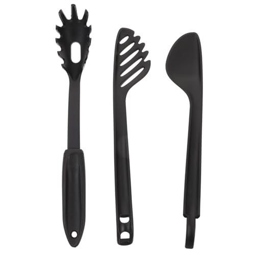 TOPPERFUN Utensilios Para Pasta Nylon Con Pinzas Convenientes Para Cocina Diaria Cucharas Para Espaguetis Resistentes y Fáciles De Limpiar Accesorios De Cocina Prácticos Para Uso Doméstico