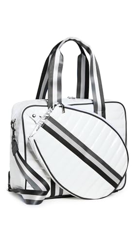 Think Royln Women's Champion Tennis Bag, White Patent, One Size