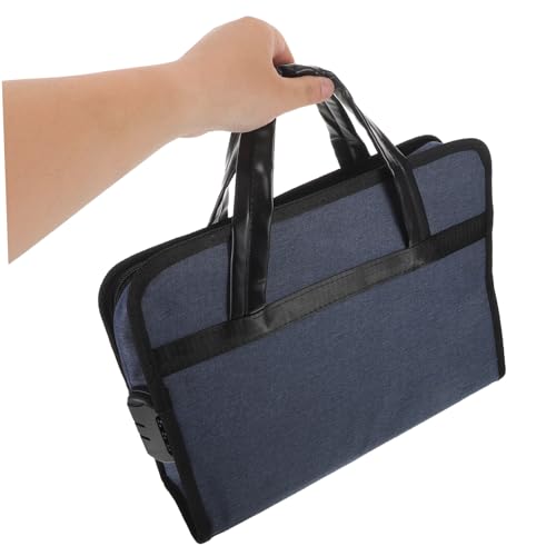Homoyoyo Laptop Briefcase: Oxford Cloth Document Bag With Lock Business File Organizer With Handle Travel Document Holder For Meetings And Office Use4