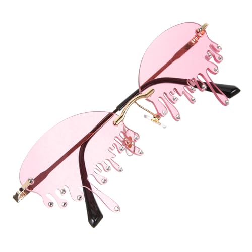 Lunettes de soleil drôles rose avec strass pour vos soirées déguisées et festivals