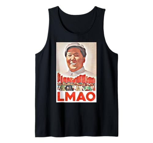 LMAO Mao Zedong Communist China Propaganda Poster Meme Tank Top