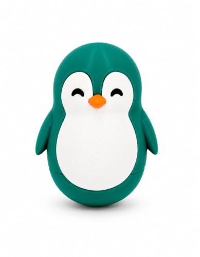 Image of Penguin Roly-Poly Toy, Wobble and Tumble Stress Relief Fidget, Fun Desk Toy for Kids and Adults (Forest Green)