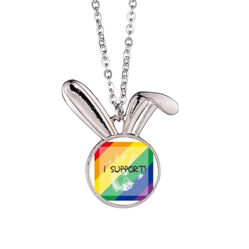 Collier lapin arc-en-ciel LGBT le cadeau symbolique pour un proche engagé