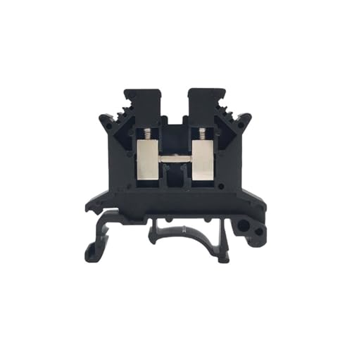 10Pcs 2.5 Terminal Block UK2.5B Screw Connection Connect Strip 5mm² Cable Electrical Din Rail Wire Connector(UK2.5B-Black)