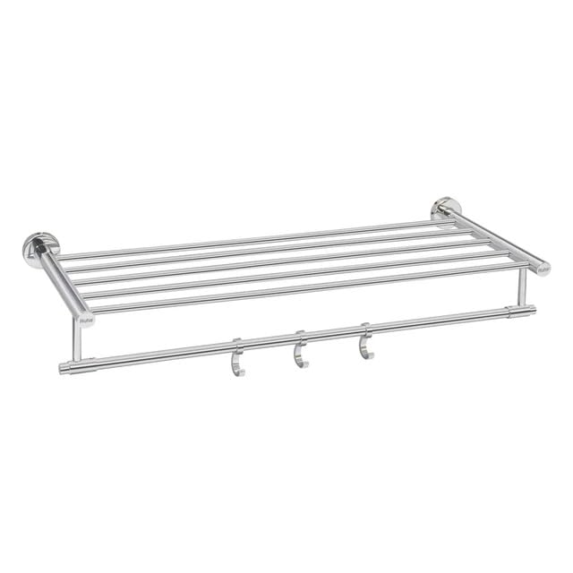 Image of Ruhe Solar Towel Rack Premium Stainless Steel | Towel Cloth Rack /Holder /Stand /Shelf Accessories for Bathroom and Kitchen | 24 Inches