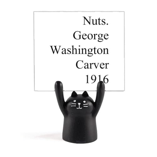 Support mémo citations de George Carver, papeterie haut de gamme chat noir