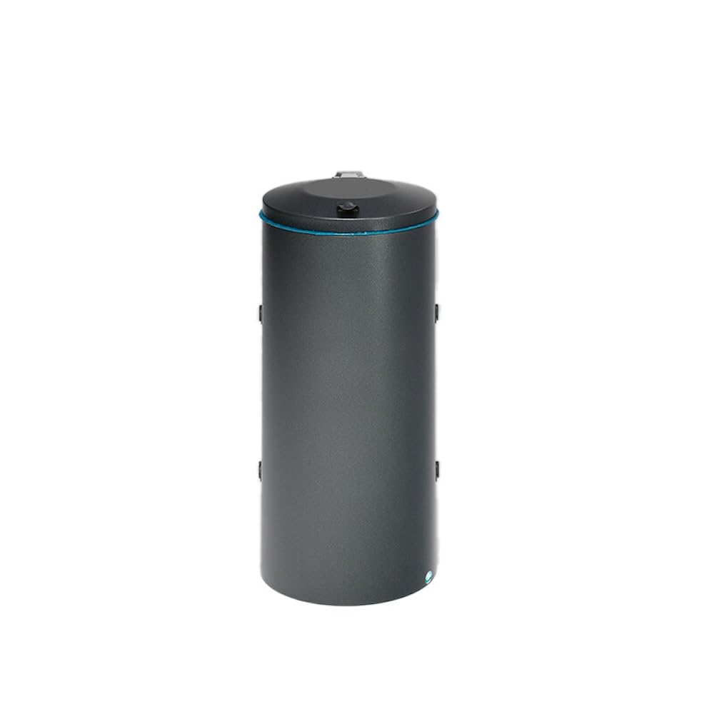 PROREGAL Robuster Abfallsammler mit Deckel & Doppeltür | 150 Liter, HxBxT 98x50x50cm | Stahl | Grau | Mülleimer Abfalleimer Müllkorb