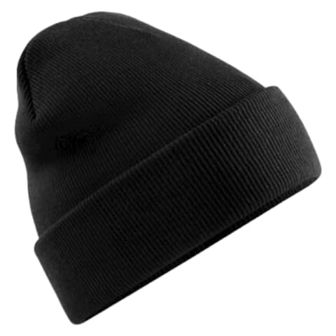 Men’s Women’s Winter Hat Beanies Unisex Plain, Knit Cuffed Skull Thermal Insulation Hat Outdoor Sport hat (Black) Cover