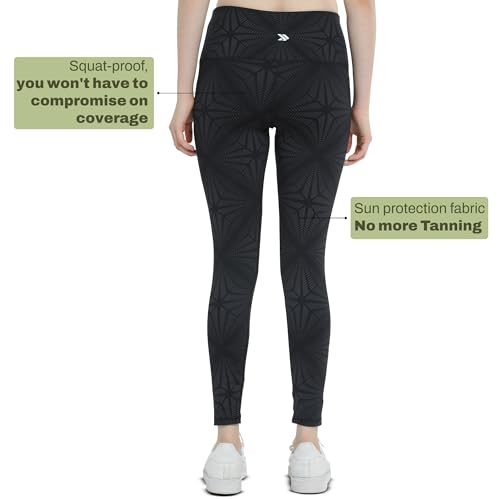 Image of High-Waist Workout Tights for Women - Breathable, Stretchable Activewear Leggings with UV Protection Stylish Sweat-Wicking Gymwear Perfect for Gym, Pilates, Yoga, and Fitness Enthusiasts