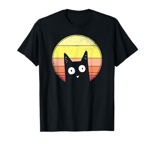 Retro Animales Cat Retro Vintage T-Shirt - Unisex Adults - B