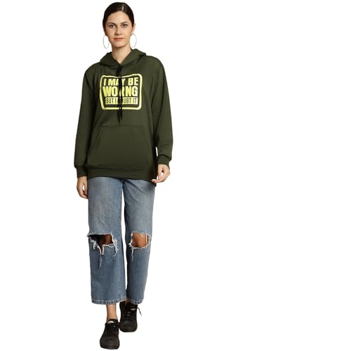 Image of Mack Jonney Printed Hooded Cotton Fleece Sweatshirt for Women-MACK32482