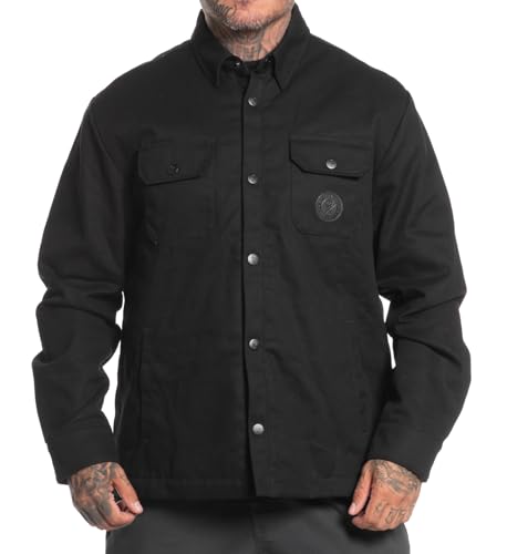 Sullen Men's Blaq Cat Heavyweight Tattoo Lifesyle Outdoor Long Sleeve Canvas Jacket - Main Image