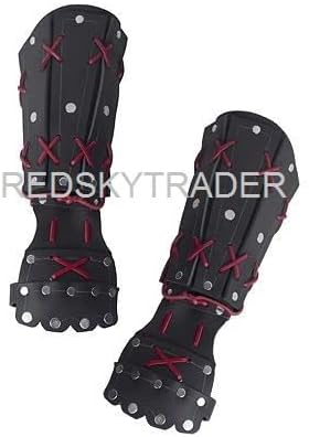 Leather Samurai Armor | Medieval Viking Cosplay Armor | Leather Knight Armor |Steampunk Fantasy Unisex Viking Armor (Black Arm Armor) - Image 2